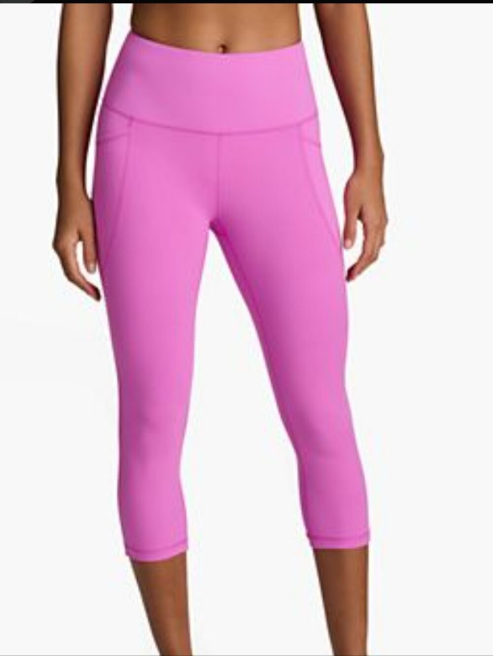 tek gear Bright Pink Capri Leggings with Side Pockets